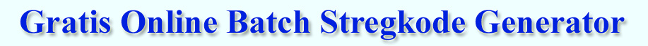 Gratis Online Batch Stregkode Generator