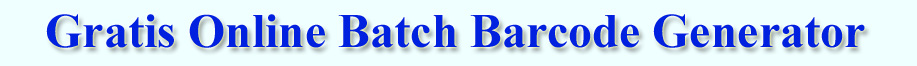 Gratis online batch-barcodegenerator