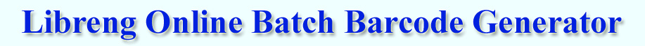 Libreng Online Batch Barcode Generator