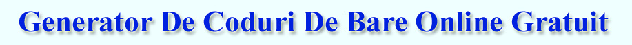 Generator De Coduri De Bare Online Gratuit